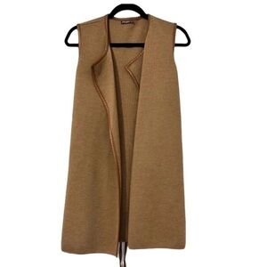 J. McLaughlin Merino Wool Tie Detail Vest